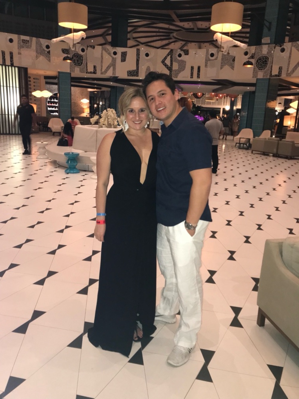 Rolla Coster Black Low Cut V neck draped maxi dress size Large